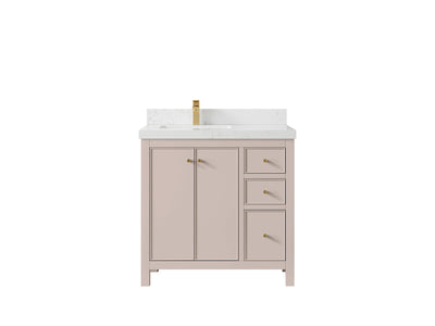 Chicago 36 in. W x 22 in. D Left Offset Sink Bathroom Vanity - Willow Bath and Vanity