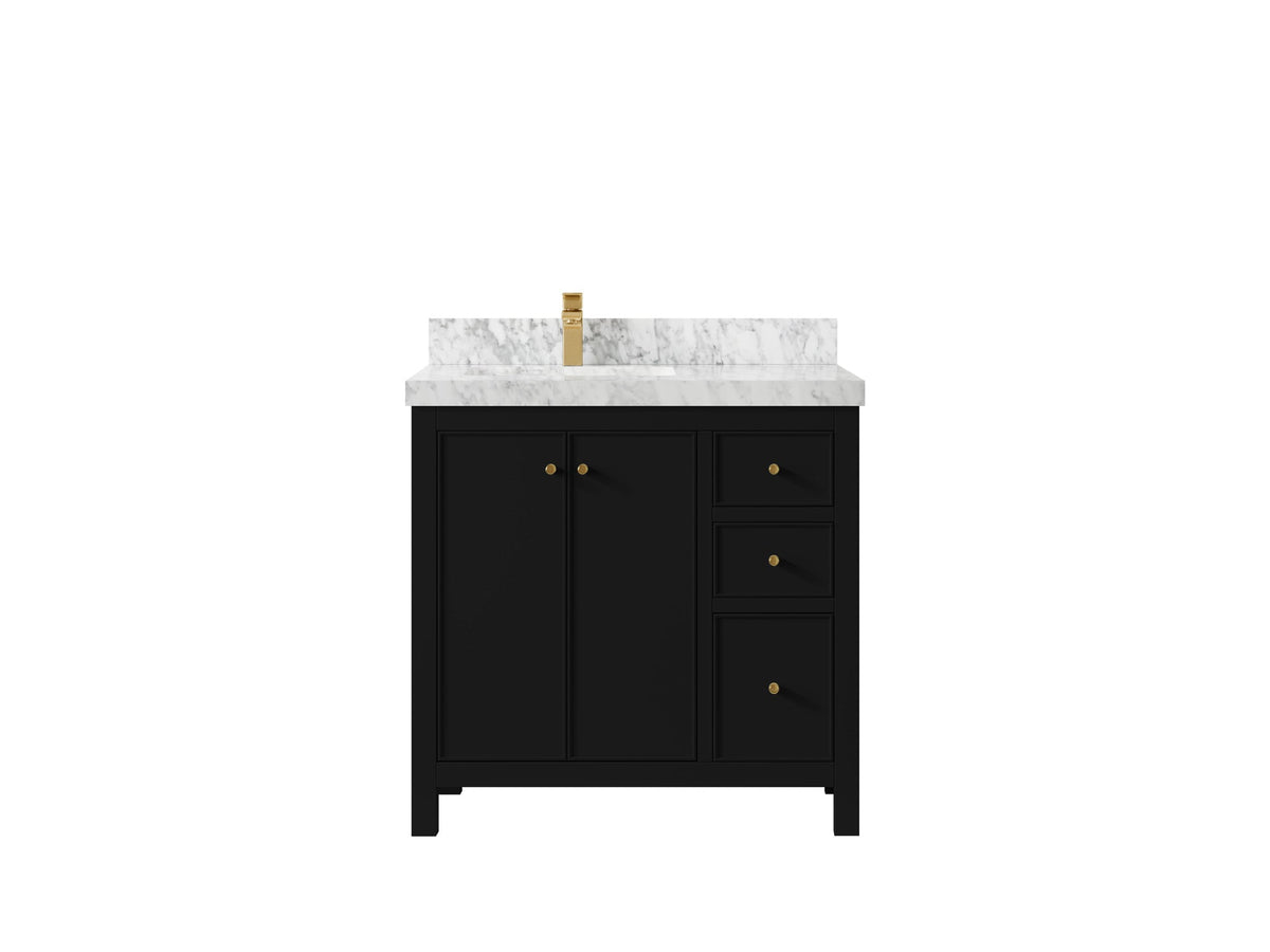 Chicago 36 in. W x 22 in. D Left Offset Sink Bathroom Vanity - Willow Bath and Vanity