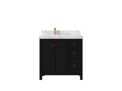 Chicago 36 in. W x 22 in. D Left Offset Sink Bathroom Vanity - Willow Bath and Vanity