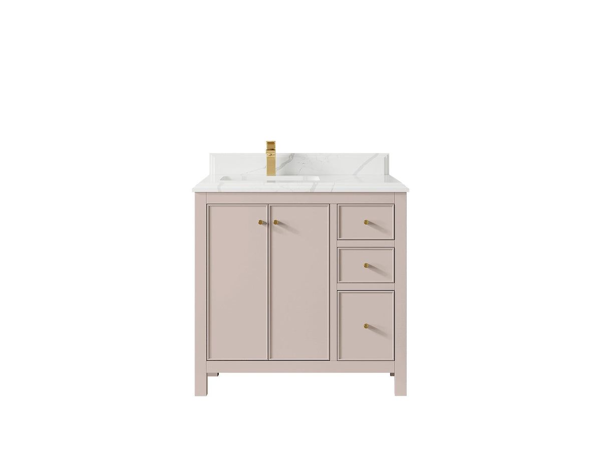 Chicago 36 in. W x 22 in. D Left Offset Sink Bathroom Vanity - Willow Bath and Vanity