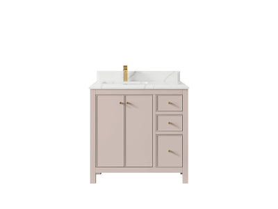 Chicago 36 in. W x 22 in. D Left Offset Sink Bathroom Vanity - Willow Bath and Vanity