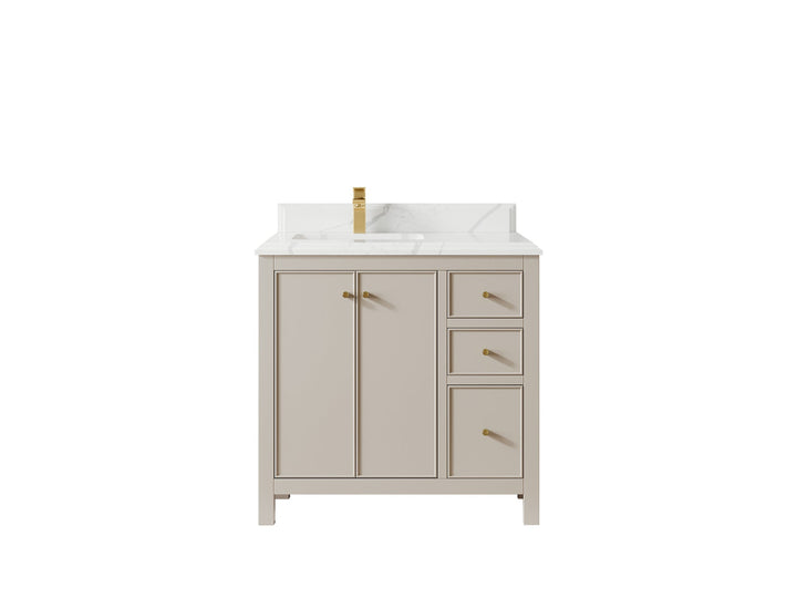 Chicago 36 in. W x 22 in. D Left Offset Sink Bathroom Vanity - photo 23
