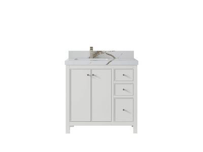 Chicago 36 in. W x 22 in. D Left Offset Sink Bathroom Vanity - Willow Bath and Vanity