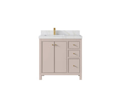 Chicago 36 in. W x 22 in. D Left Offset Sink Bathroom Vanity - photo 23