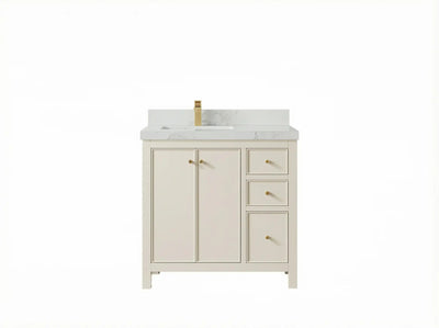 Chicago 36 in. W x 22 in. D Left Offset Sink Bathroom Vanity - Willow Bath and Vanity