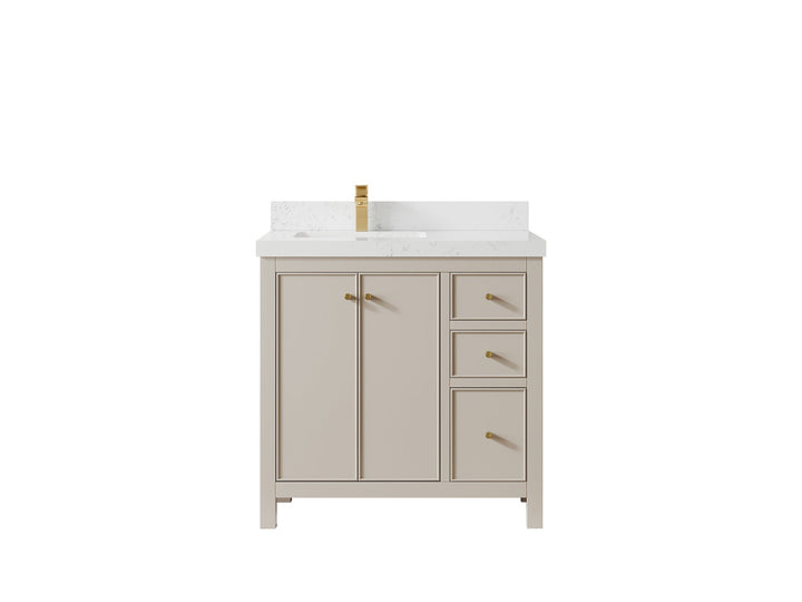 Chicago 36 in. W x 22 in. D Left Offset Sink Bathroom Vanity - photo 29