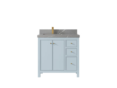 Chicago 36 in. W x 22 in. D Left Offset Sink Bathroom Vanity - Willow Bath and Vanity