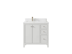 Chicago 36 in. W x 22 in. D Left Offset Sink Bathroom Vanity - photo 27