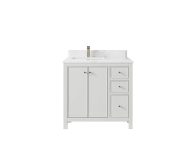 Chicago 36 in. W x 22 in. D Left Offset Sink Bathroom Vanity - Willow Bath and Vanity