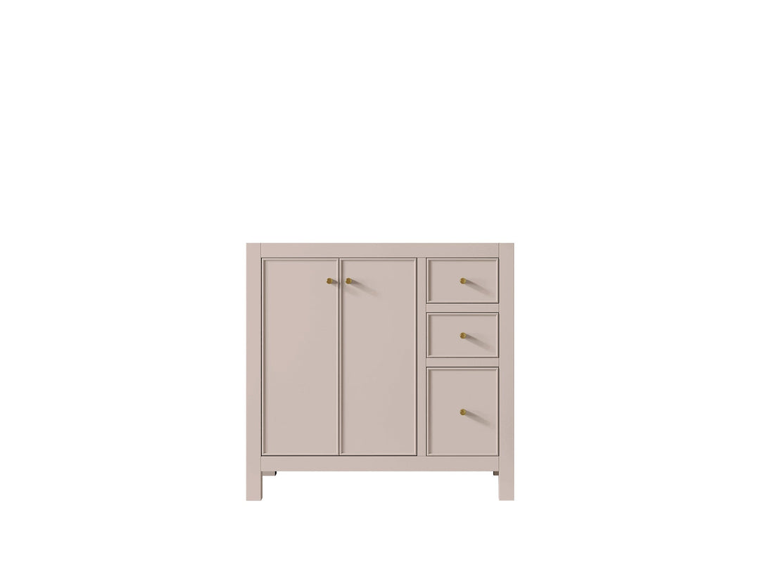 Chicago 36 in. W x 22 in. D Left Offset Sink Bathroom Vanity - Willow Bath and Vanity
