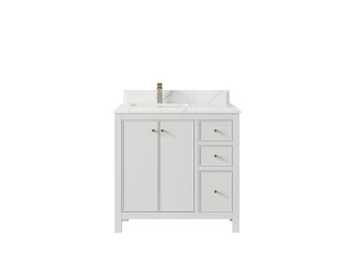 Chicago 36 in. W x 22 in. D Left Offset Sink Bathroom Vanity - Willow Bath and Vanity
