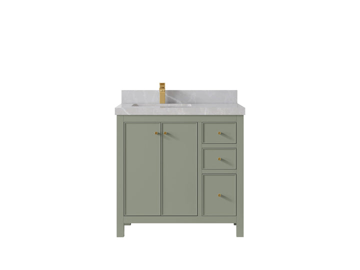 Chicago 36 in. W x 22 in. D Left Offset Sink Bathroom Vanity - photo 31