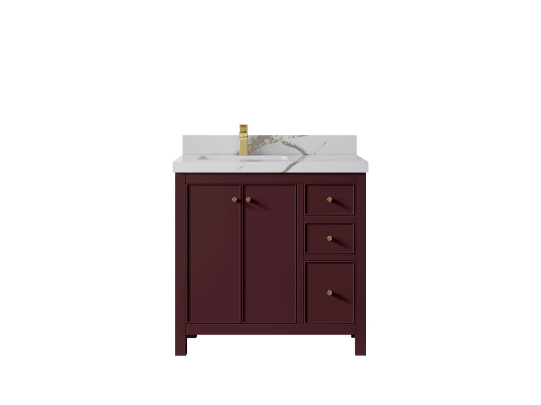 Chicago 36 in. W x 22 in. D Left Offset Sink Bathroom Vanity - Willow Bath and Vanity