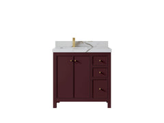 Chicago 36 in. W x 22 in. D Left Offset Sink Bathroom Vanity - photo 15