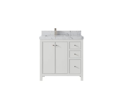Chicago 36 in. W x 22 in. D Left Offset Sink Bathroom Vanity - Willow Bath and Vanity