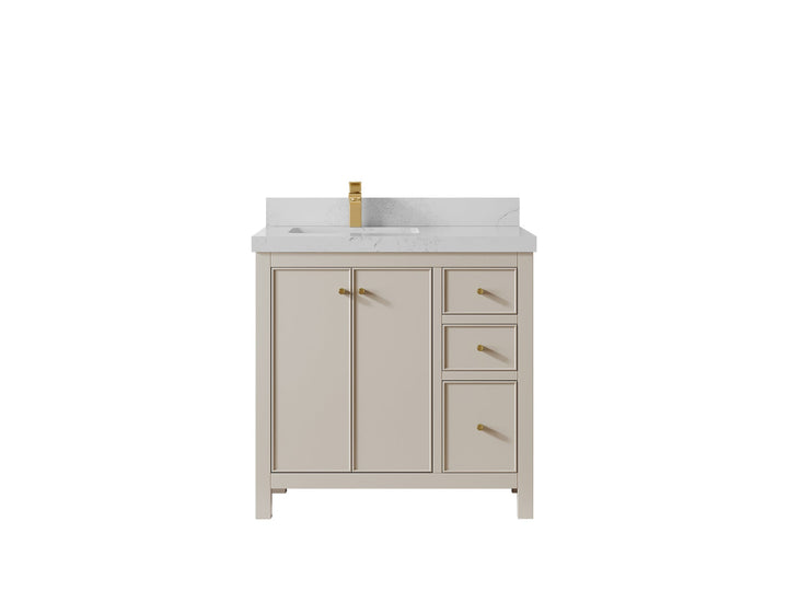 Chicago 36 in. W x 22 in. D Left Offset Sink Bathroom Vanity - photo 1