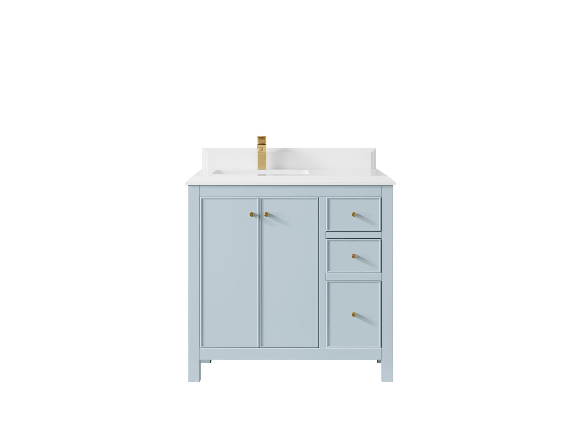 Chicago 36 in. W x 22 in. D Left Offset Sink Bathroom Vanity - Willow Bath and Vanity