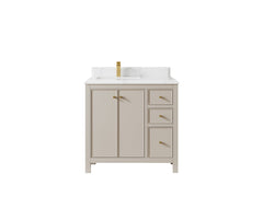Chicago 36 in. W x 22 in. D Left Offset Sink Bathroom Vanity - photo 25