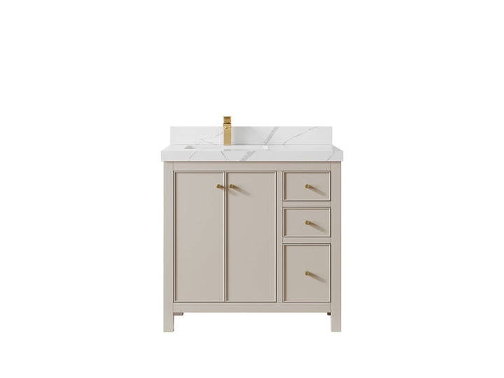 Chicago 36 in. W x 22 in. D Left Offset Sink Bathroom Vanity - photo 17