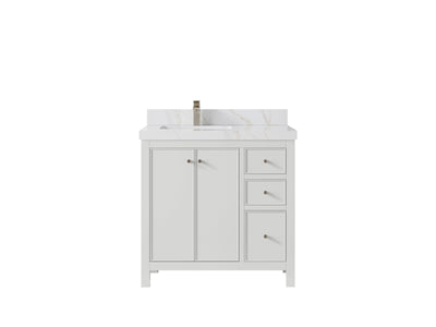 Chicago 36 in. W x 22 in. D Left Offset Sink Bathroom Vanity - Willow Bath and Vanity