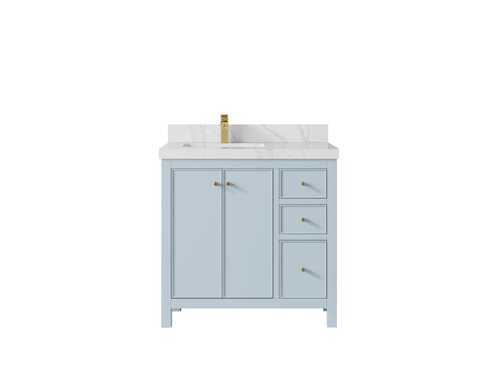 Chicago 36 in. W x 22 in. D Left Offset Sink Bathroom Vanity - photo 19