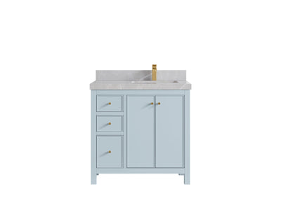 Chicago 36 in. W x 22 in. D Right Offset Sink Bathroom Vanity - Willow Bath and Vanity