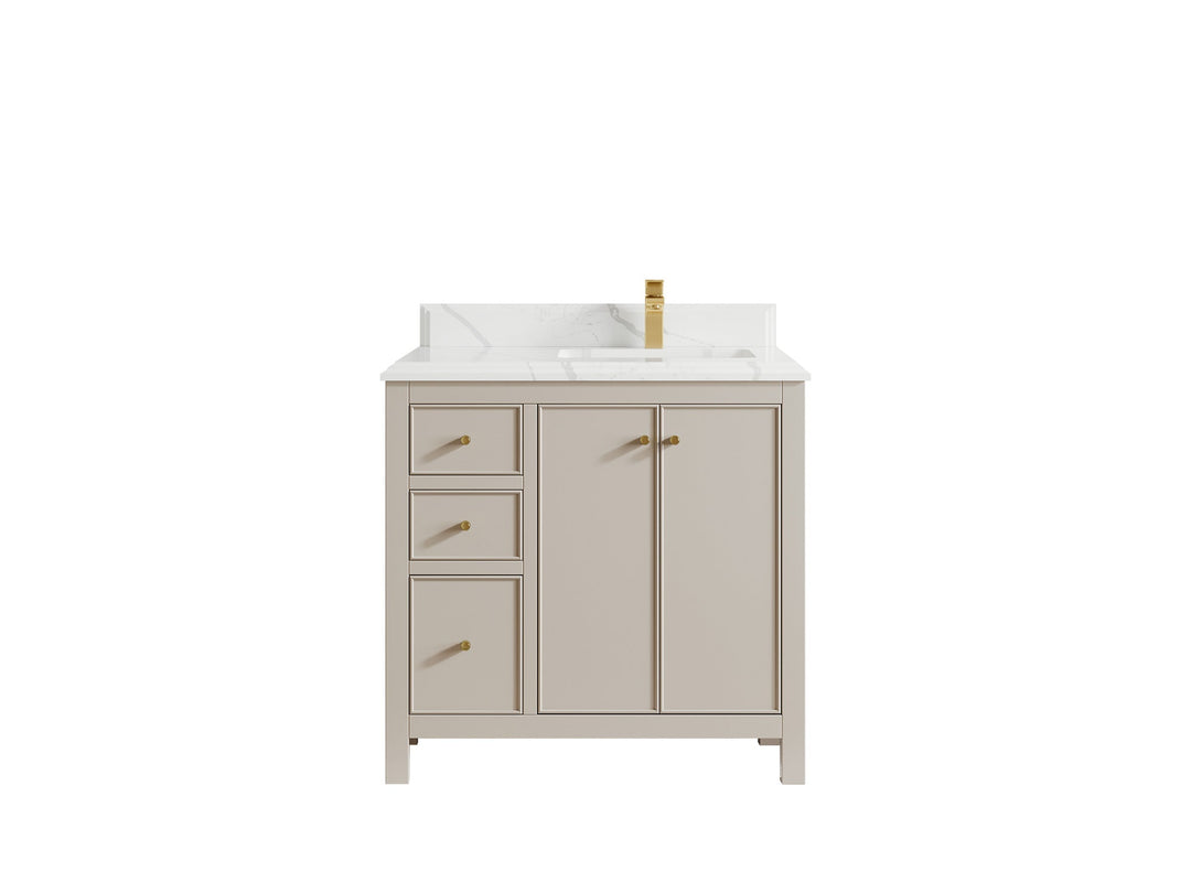 Chicago 36 in. W x 22 in. D Right Offset Sink Bathroom Vanity - Willow Bath and Vanity