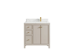 Chicago 36 in. W x 22 in. D Right Offset Sink Bathroom Vanity - photo 25