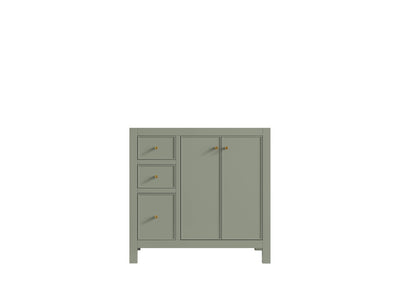 Chicago 36 in. W x 22 in. D Right Offset Sink Bathroom Vanity - Willow Bath and Vanity