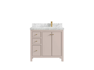 Chicago 36 in. W x 22 in. D Right Offset Sink Bathroom Vanity - Willow Bath and Vanity