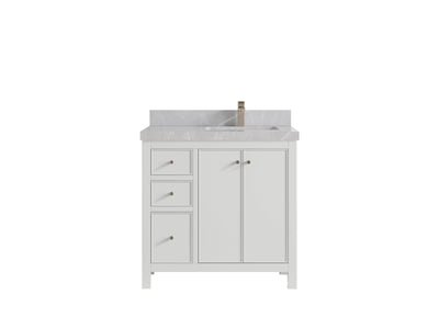 Chicago 36 in. W x 22 in. D Right Offset Sink Bathroom Vanity - Willow Bath and Vanity