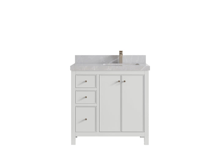 Chicago 36 in. W x 22 in. D Right Offset Sink Bathroom Vanity - photo 32