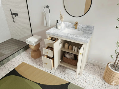 Chicago 36 in. W x 22 in. D Right Offset Sink Bathroom Vanity - Willow Bath and Vanity