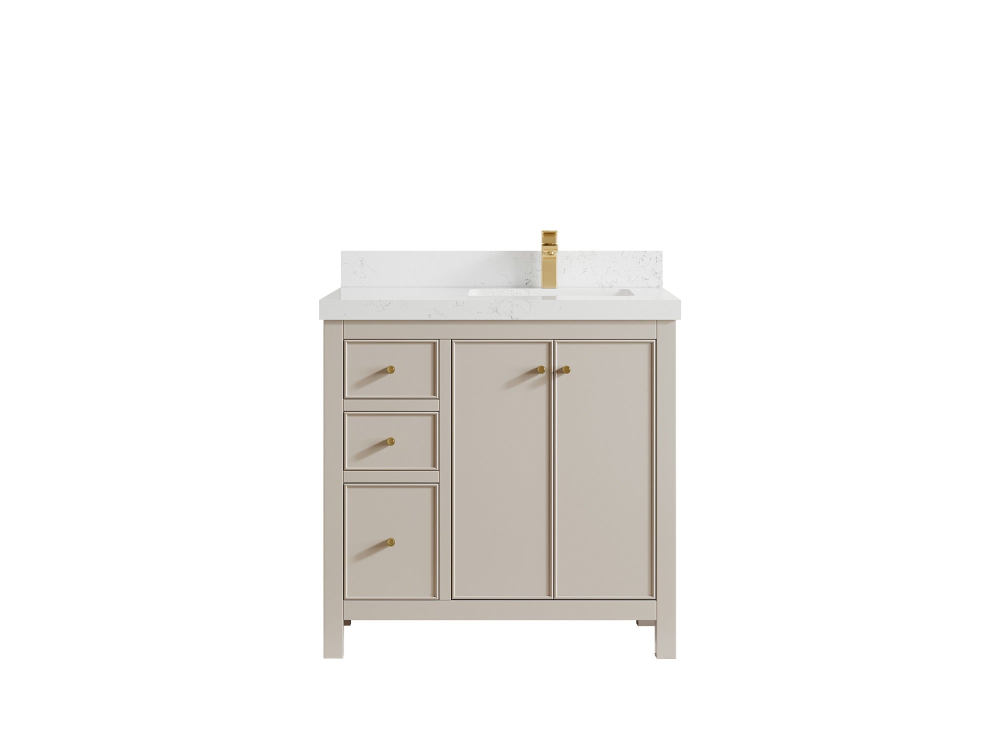 Chicago 36 in. W x 22 in. D Right Offset Sink Bathroom Vanity - Willow Bath and Vanity