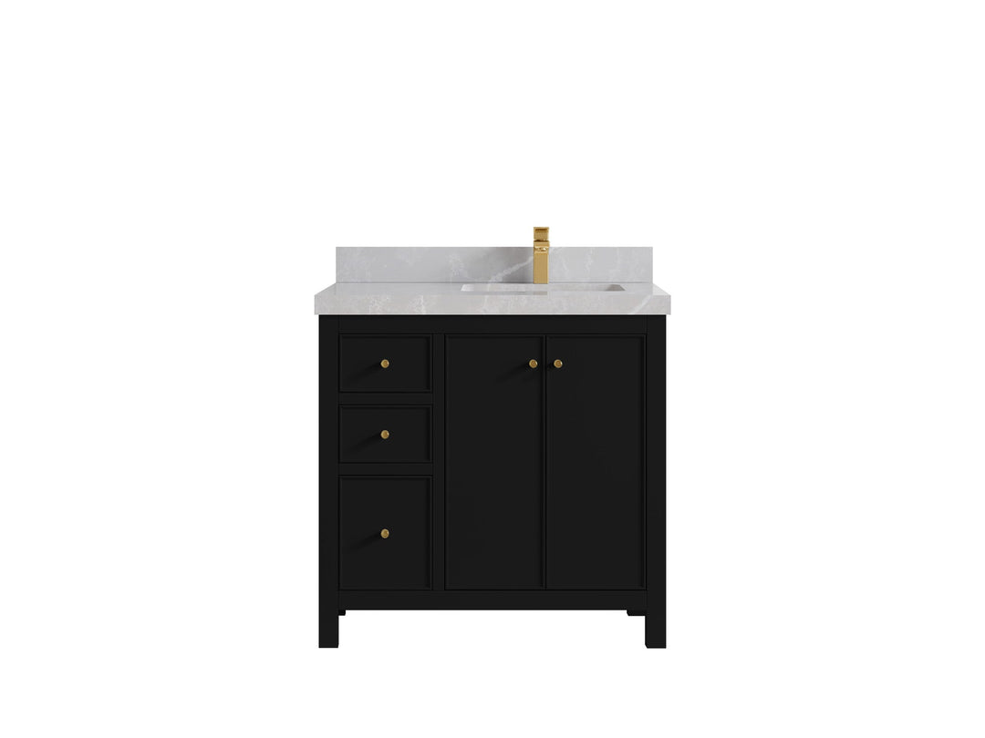 Chicago 36 in. W x 22 in. D Right Offset Sink Bathroom Vanity - Willow Bath and Vanity