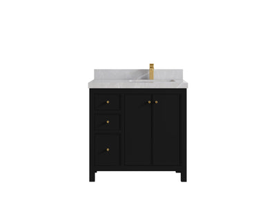 Chicago 36 in. W x 22 in. D Right Offset Sink Bathroom Vanity - Willow Bath and Vanity