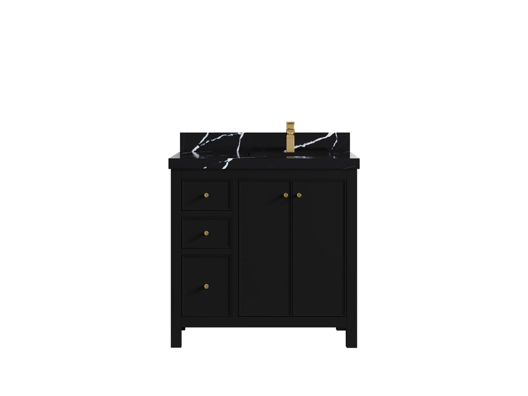 Chicago 36 in. W x 22 in. D Right Offset Sink Bathroom Vanity - Willow Bath and Vanity