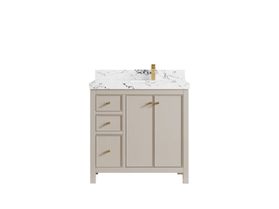 Chicago 36 in. W x 22 in. D Right Offset Sink Bathroom Vanity - Willow Bath and Vanity