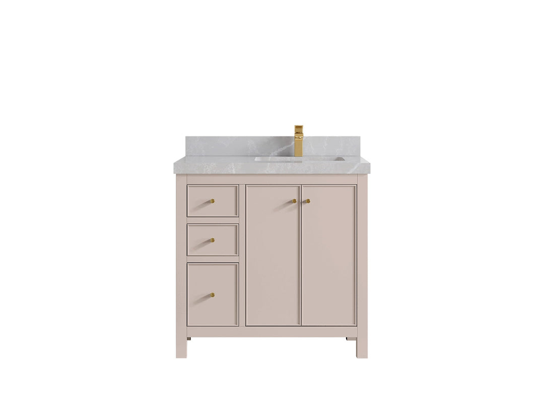 Chicago 36 in. W x 22 in. D Right Offset Sink Bathroom Vanity - Willow Bath and Vanity