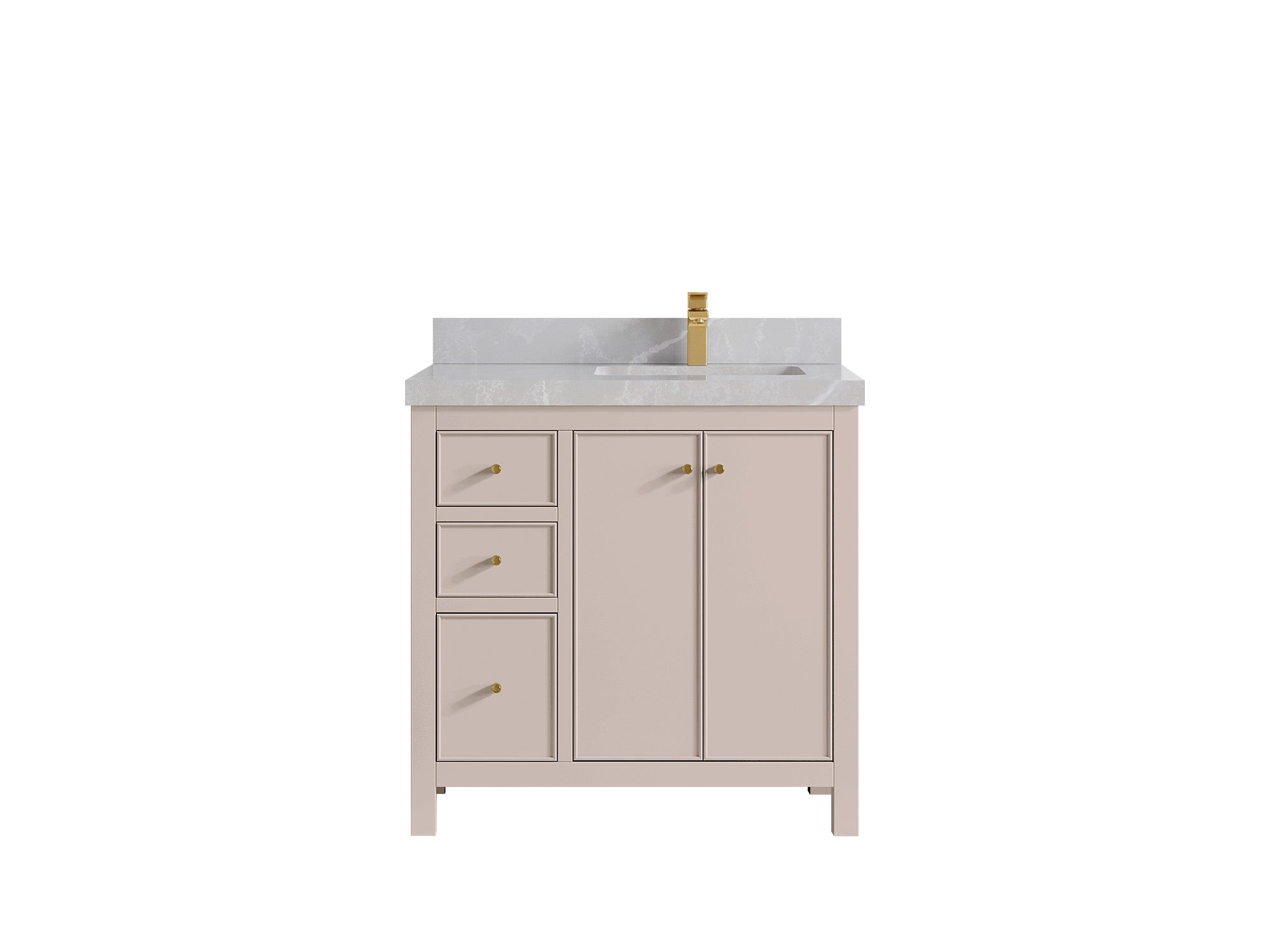 Chicago 36 in. W x 22 in. D Right Offset Sink Bathroom Vanity - Willow Bath and Vanity