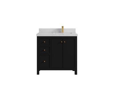 Chicago 36 in. W x 22 in. D Right Offset Sink Bathroom Vanity - Willow Bath and Vanity