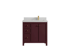 Chicago 36 in. W x 22 in. D Right Offset Sink Bathroom Vanity - photo 35
