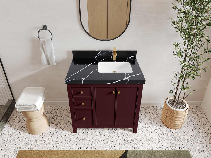 Chicago 36 in. W x 22 in. D Right Offset Sink Bathroom Vanity - photo 21