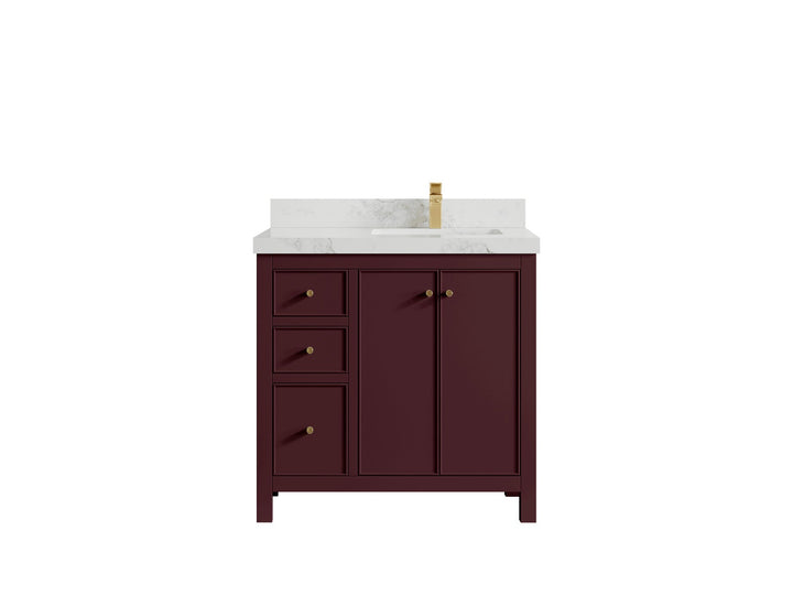 Chicago 36 in. W x 22 in. D Right Offset Sink Bathroom Vanity - photo 1