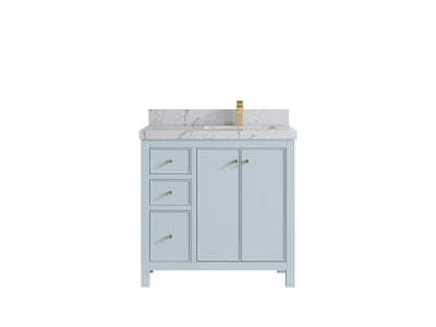 Chicago 36 in. W x 22 in. D Right Offset Sink Bathroom Vanity - Willow Bath and Vanity