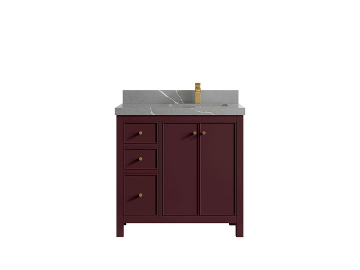 Chicago 36 in. W x 22 in. D Right Offset Sink Bathroom Vanity - photo 48