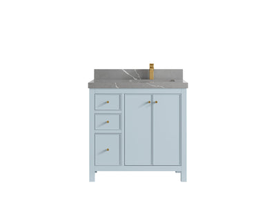 Chicago 36 in. W x 22 in. D Right Offset Sink Bathroom Vanity - Willow Bath and Vanity