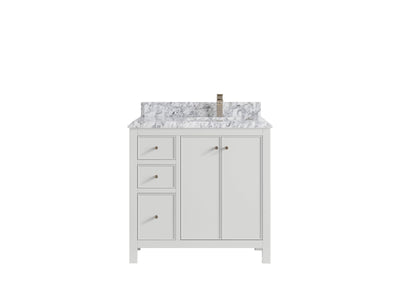 Chicago 36 in. W x 22 in. D Right Offset Sink Bathroom Vanity - Willow Bath and Vanity
