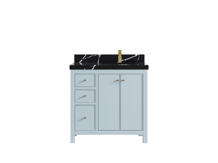 Chicago 36 in. W x 22 in. D Right Offset Sink Bathroom Vanity - photo 9