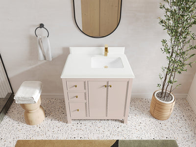 Chicago 36 in. W x 22 in. D Right Offset Sink Bathroom Vanity - Willow Bath and Vanity